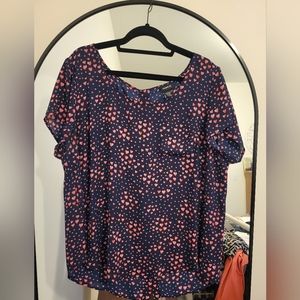 Torrid Navy Hearts Blouse